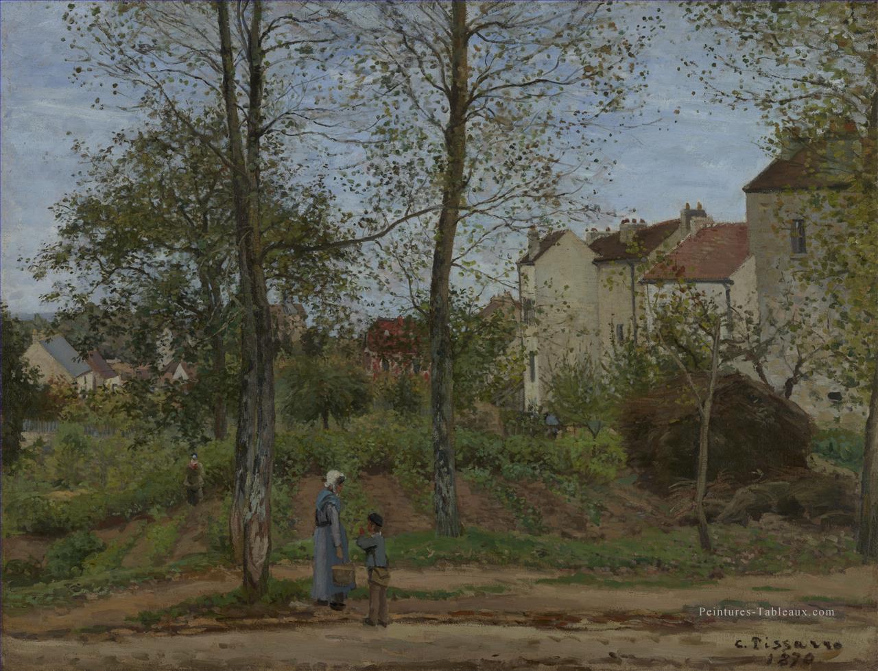 paysage près de louveciennes 2 1870 Camille Pissarro Peintures à l'huile
